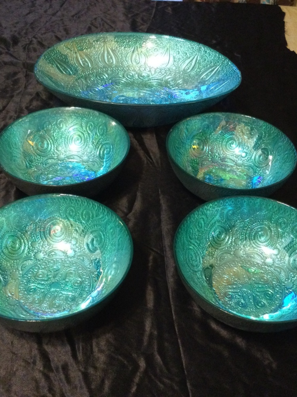 Turkish Glass Collection  Color TealPreowned